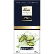 TAVOLETTA CIOCCOLATO BIANCO CON PISTACCHI DI BRONTE 50G - SLITTI